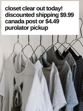 Closet Clear Out Today!  Discount of 20% or more with reduced shipping